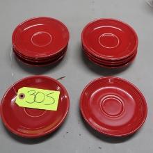 RETIRED FIESTA WARE IN SCARLET  10 PCS. 6" PLATES