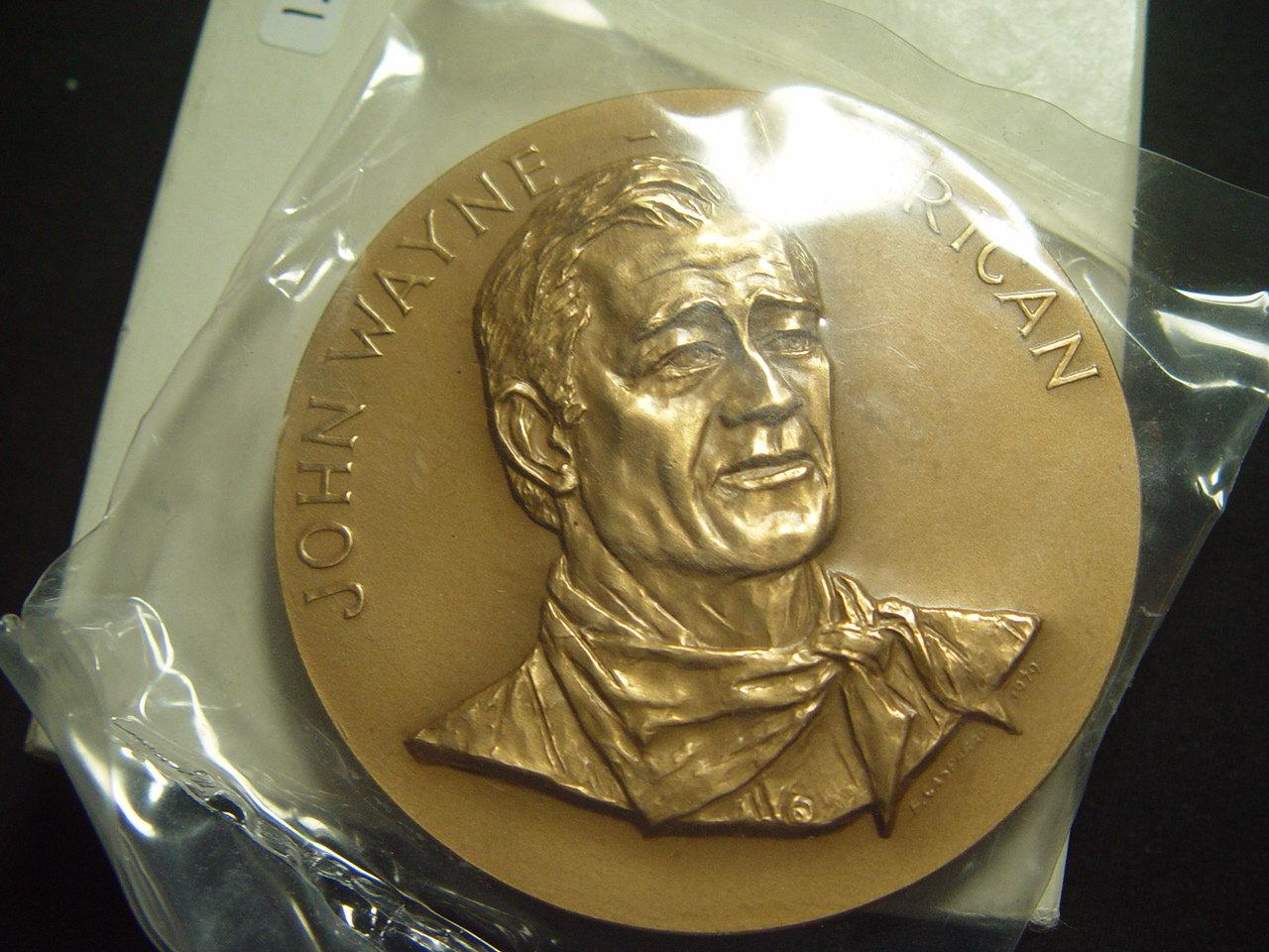 John Wayne Bronze Medal-   Approx. 3" Diameter