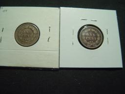 Pair of 1859 Indian Cents: One is Fine, the other is Good