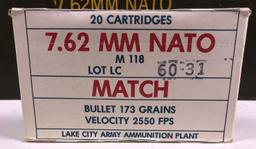 440 RDS 7.62 "White Box" NATO Match M118 Ammunition