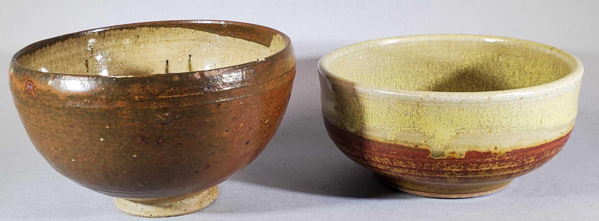 (2) Hand Thrown Soup Bowls