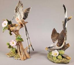 (2) Homeco "Scissortail Flycatcher" Porcelain Figurines (LPO)