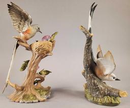 (2) Homeco "Scissortail Flycatcher" Porcelain Figurines (LPO)