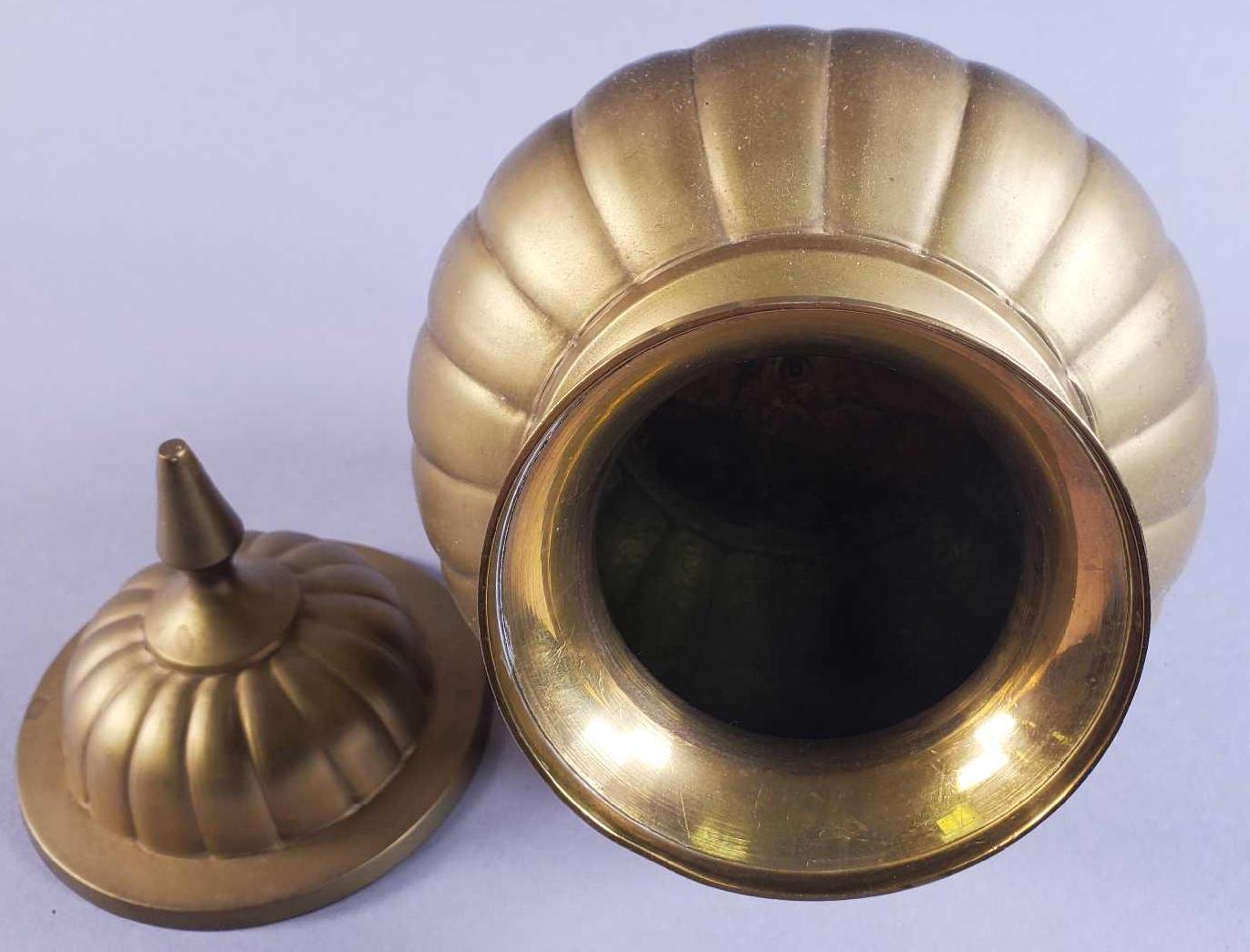 Vintage Brass Temple Urn & Aladdin Genie Lamp Incense Burner
