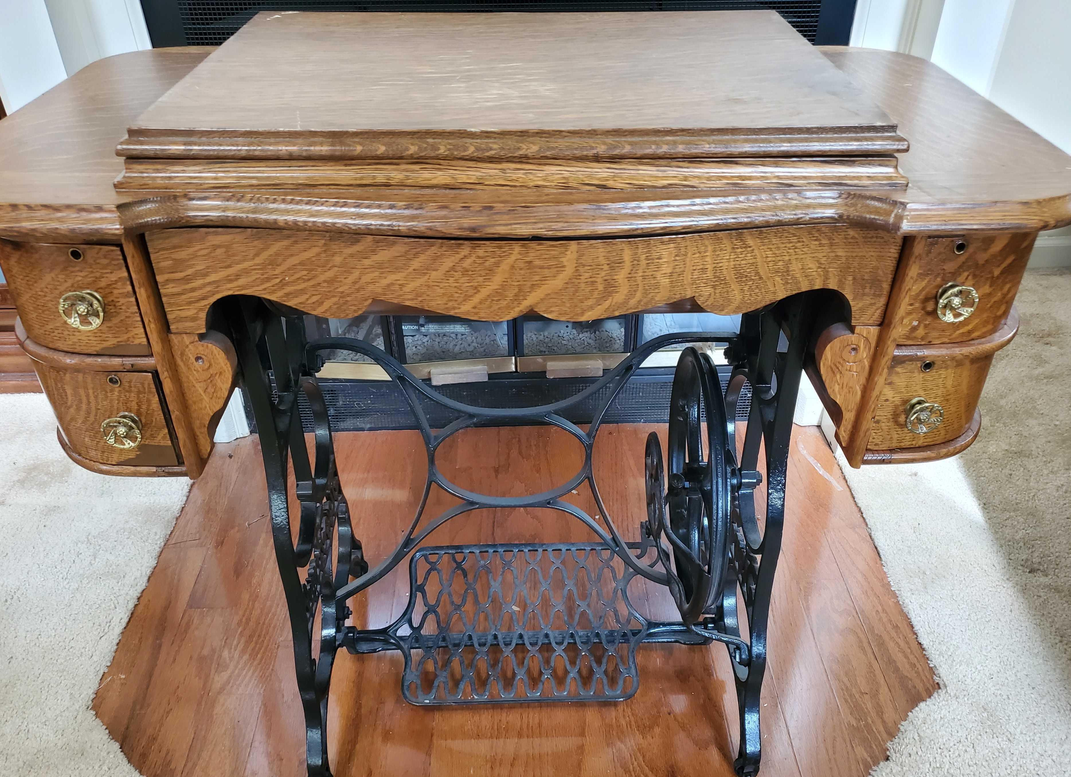 'New Royal' Treadle Sewing Machine with Cabinet (LPO)