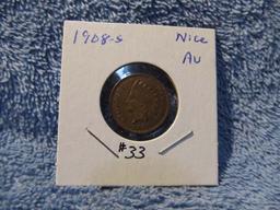 1908S INDIAN HEAD CENT (NICE) AU