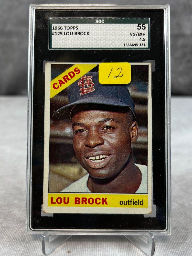 Lou Brock 1966 Topps, SGC, VG-EX