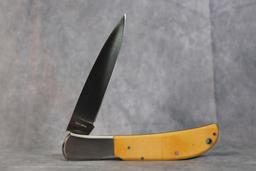 AL MAR EAGLE YELLOW HANDLE FOLDING KNIFE