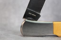 AL MAR EAGLE YELLOW HANDLE FOLDING KNIFE