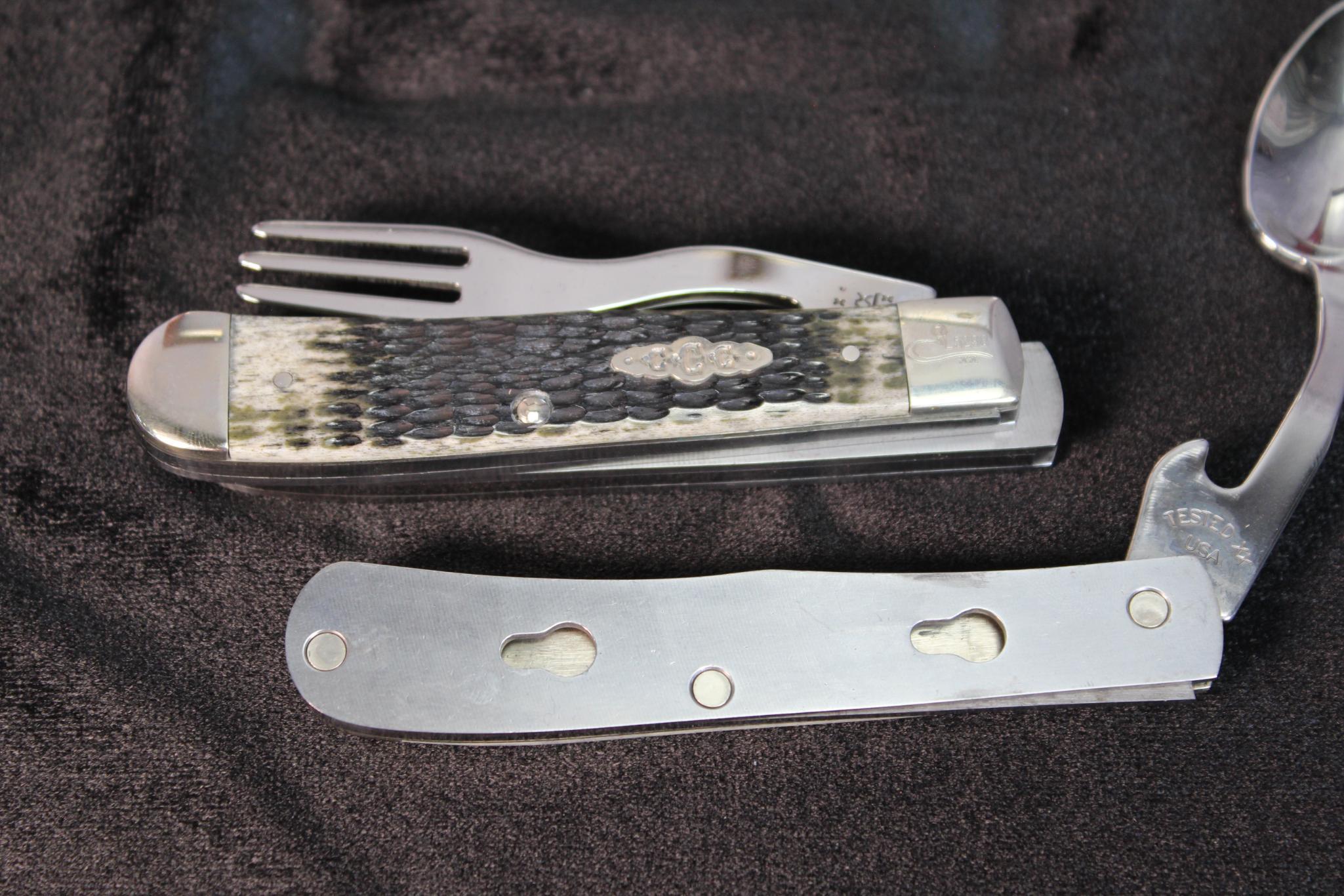 2001 Case XX Collector's Club Three Knife Set in Display Box