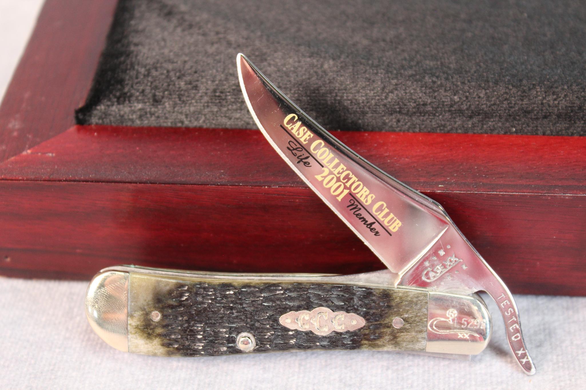 2001 Case XX Collector's Club Three Knife Set in Display Box