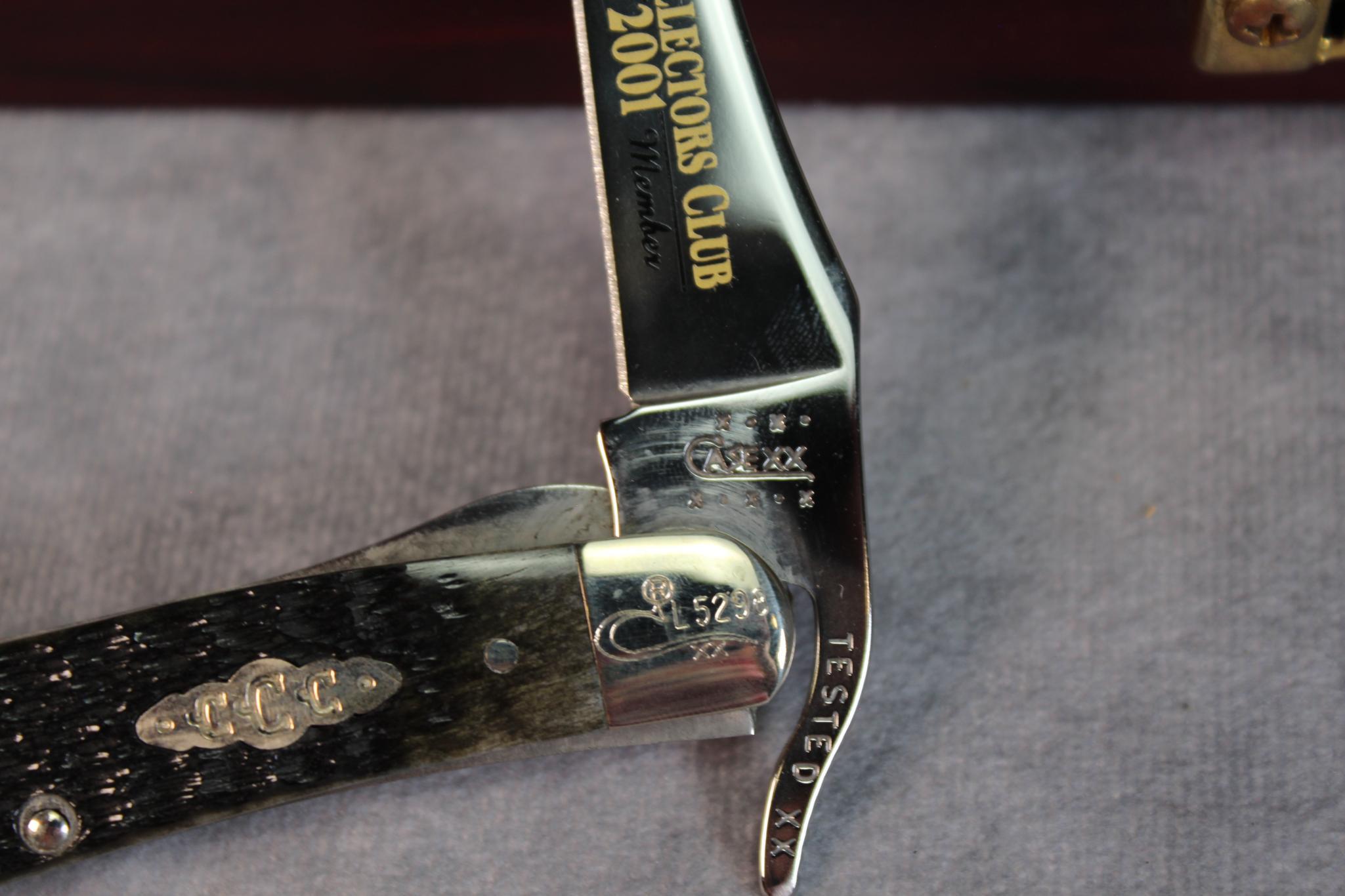 2001 Case XX Collector's Club Three Knife Set in Display Box