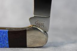 2001 Case XX Black Bone Canoe w/blue stone inlays