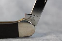 2001 Case XX Black Bone Canoe w/blue stone inlays