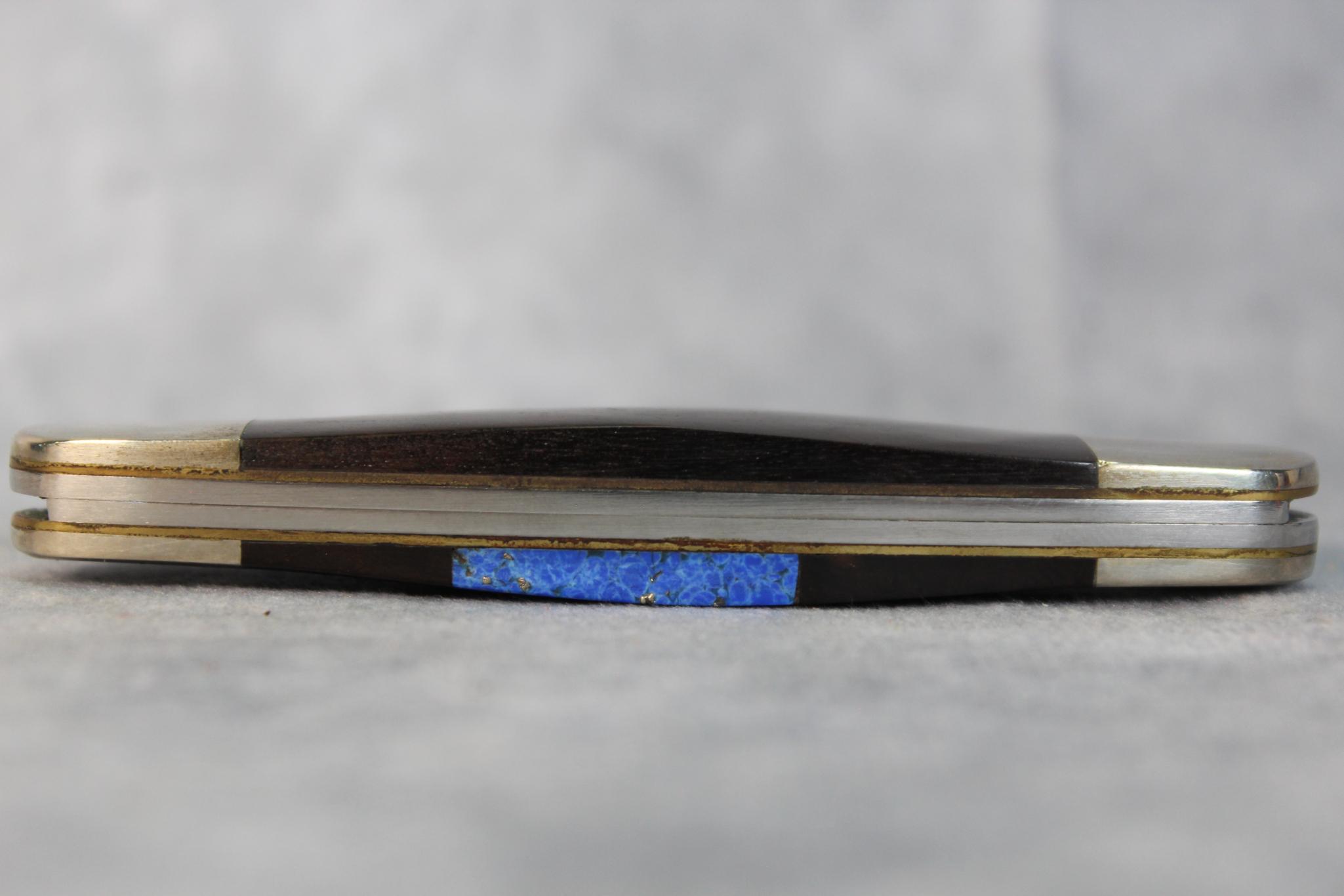 2001 Case XX Black Bone Canoe w/blue stone inlays