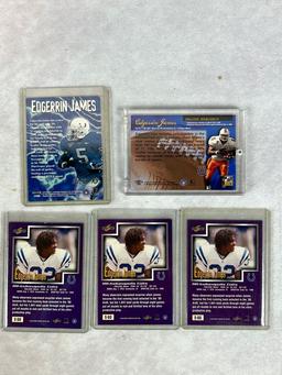 (19) Edgerrin James Football Cards - (2) Autos - Rookies - Base - Inserts