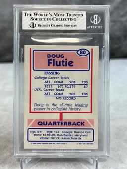 1985 Topps USFL Doug Flutie Rookie - Beckett 8