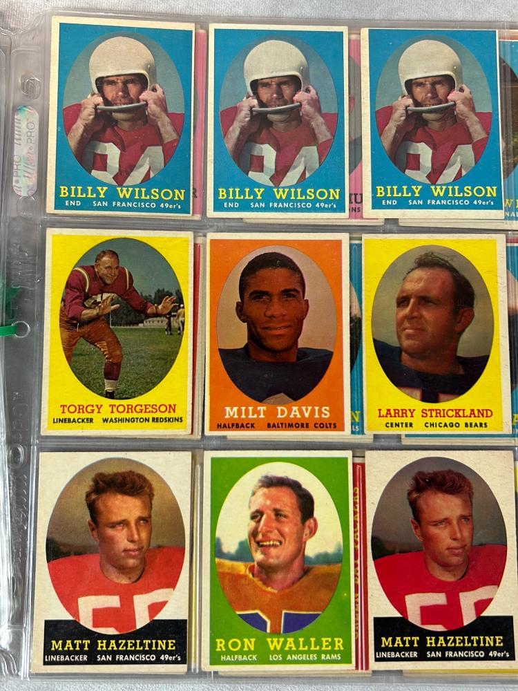 (115) 1958 Topps Football Cards -Many Stars!