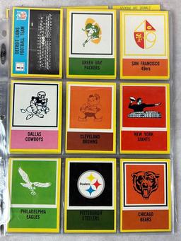 (75) 1967 Philadelphia Football - With Team and Logo Cards
