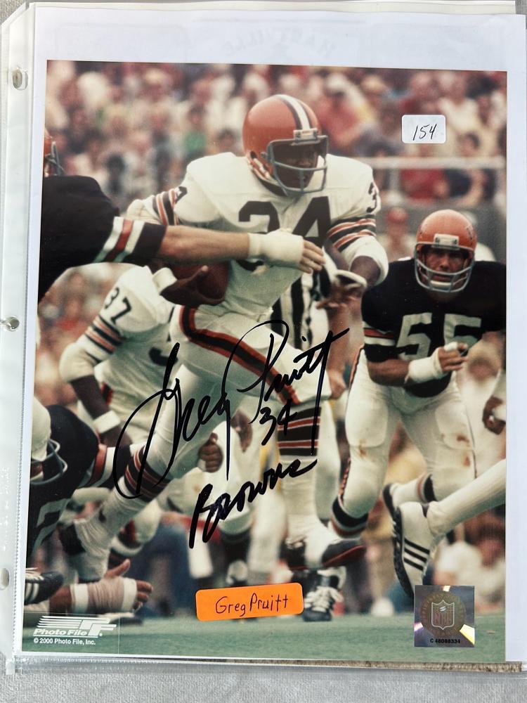 (12) Browns Signed 8 X 10 Photos