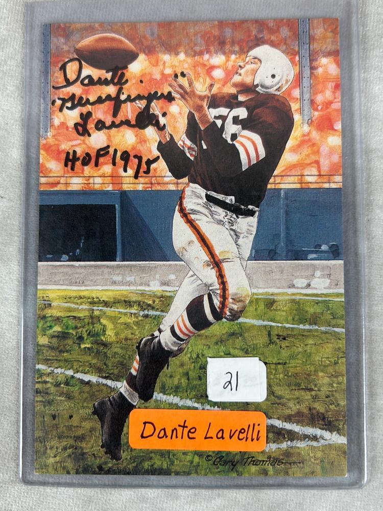 Dante Lavelli signed Goal Line Art