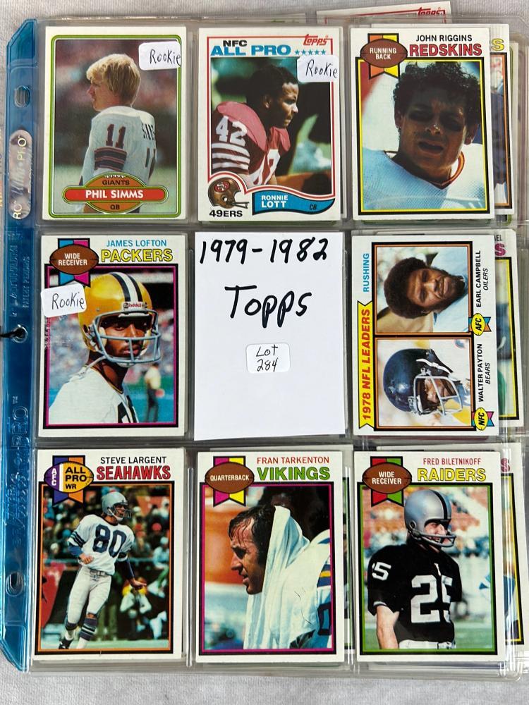 (112) 1979-1982 Topps Football with Stars - Rookies, also Montana, Payton, Tarkenton, Dorsett