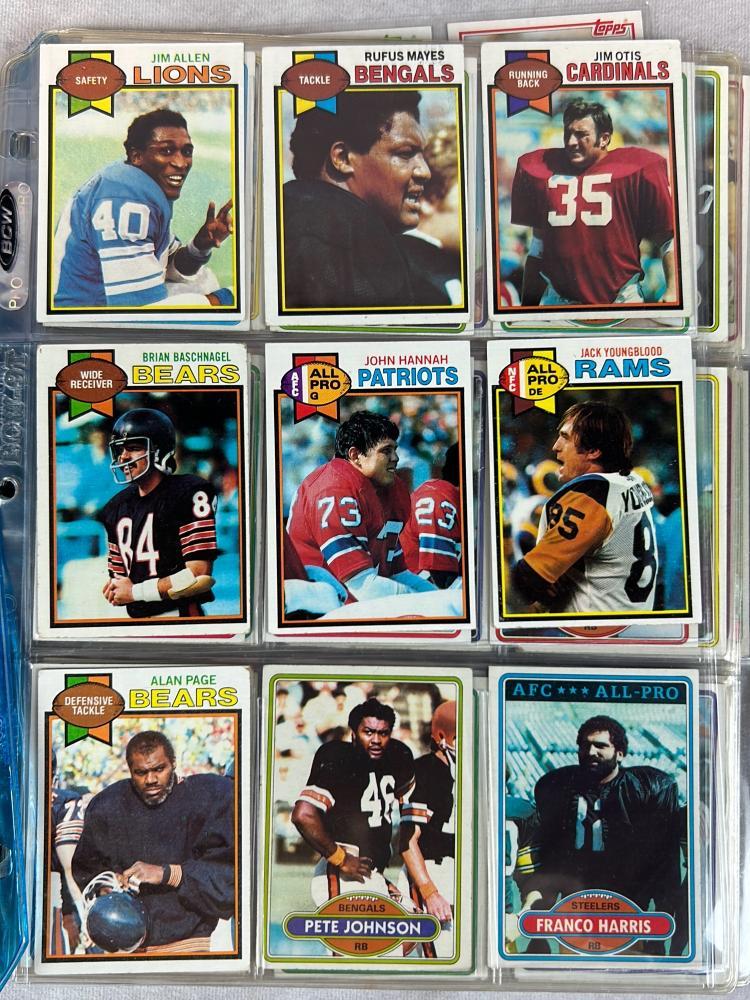 (112) 1979-1982 Topps Football with Stars - Rookies, also Montana, Payton, Tarkenton, Dorsett