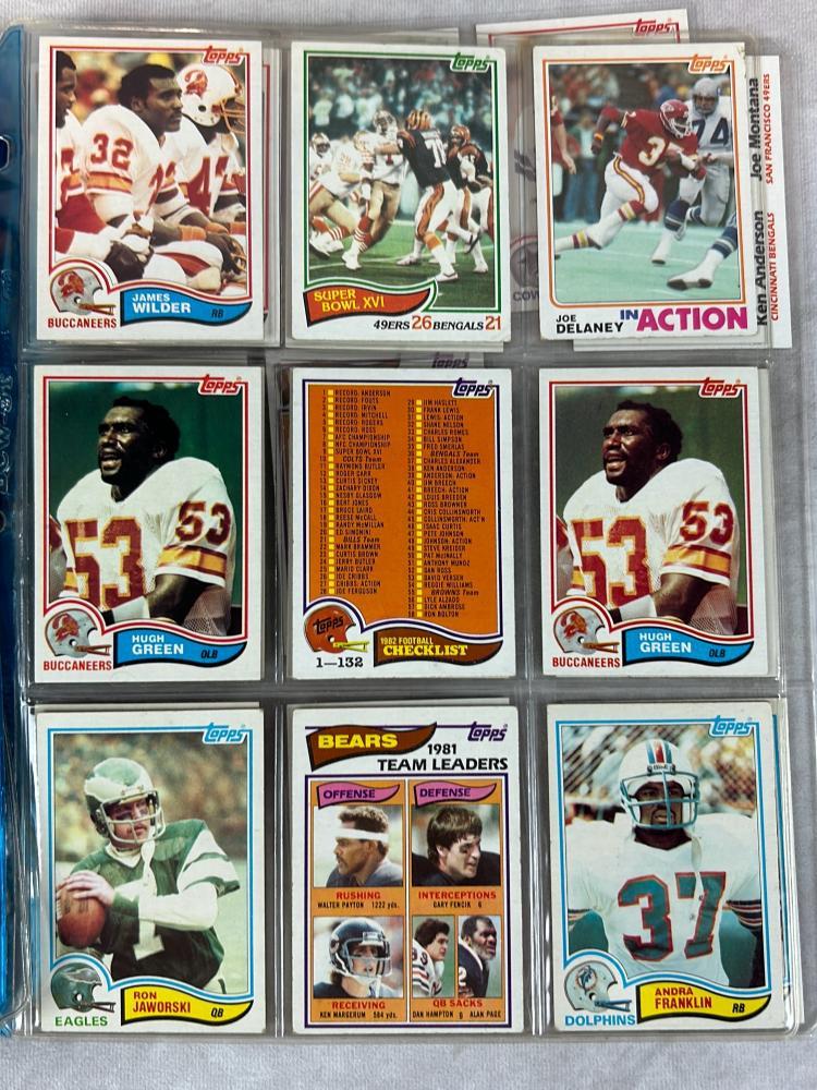 (112) 1979-1982 Topps Football with Stars - Rookies, also Montana, Payton, Tarkenton, Dorsett