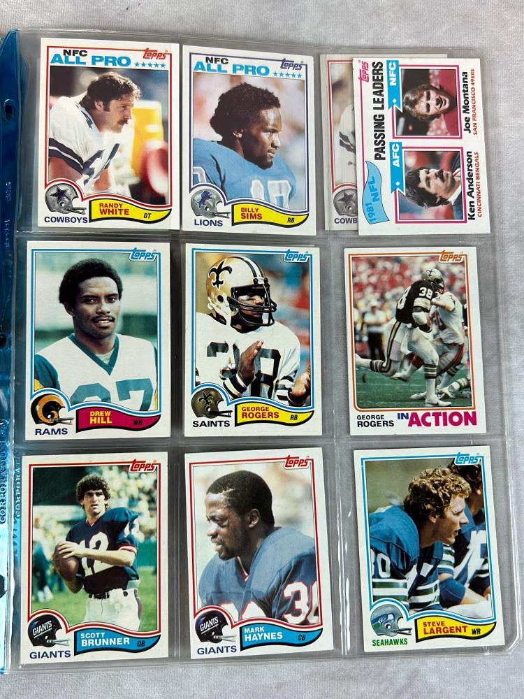 (112) 1979-1982 Topps Football with Stars - Rookies, also Montana, Payton, Tarkenton, Dorsett