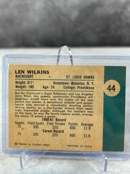 1961-62 Fleer Lenny Wilkens Rookie - Error Card, name misspelled