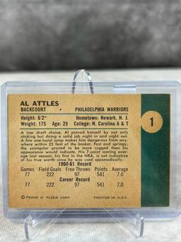 1961-62 Fleer  Al Attles #1 and Carl Braun #7