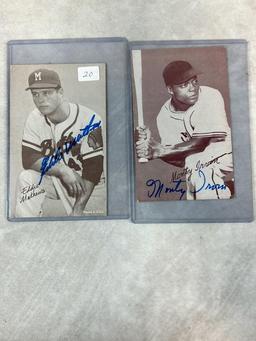 (2) Signed Exhibit Cards - Mathews, and Irvin