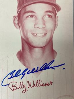 Billy Williams and George Kell Signed Exhibit Cards