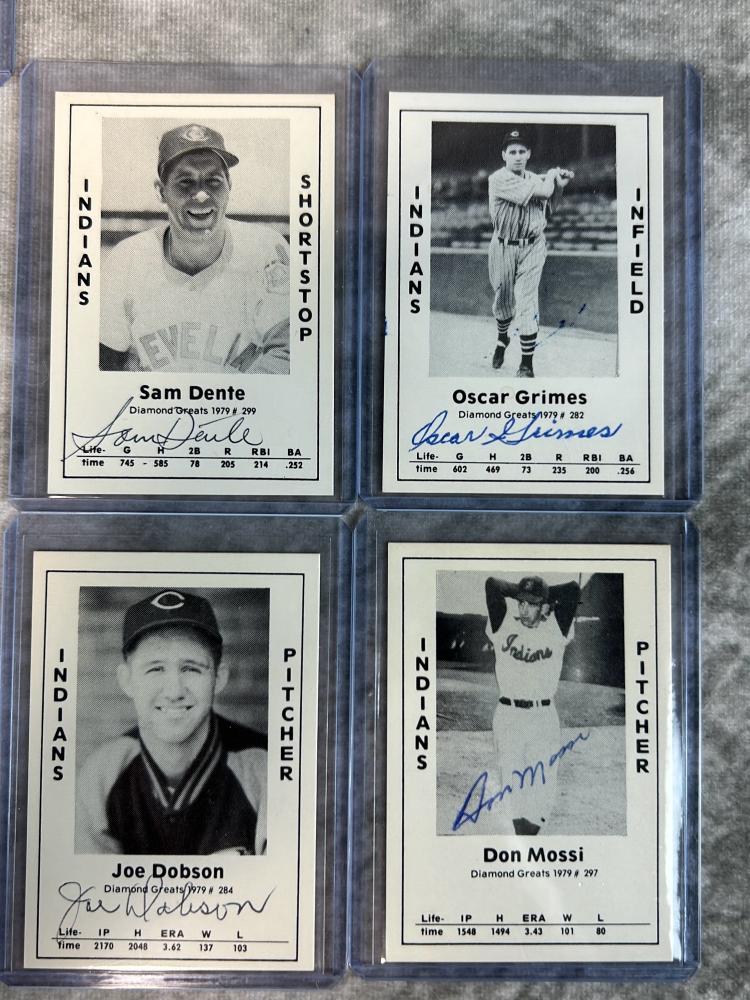 (10) Signed 1979 Cleveland Indians Diamond Greats