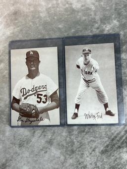 Lot of 5 1947-66 Exhibit Cards 2-Spahn 2-Ford Drysdale