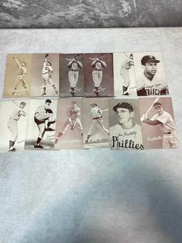 Lot of 12 1947-66 Exhibit Cards- All Blank Backs