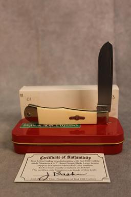 BEAR AND SONS JUMBO TRAPPER MASTODON IVORY WITH COA 1 OF 19