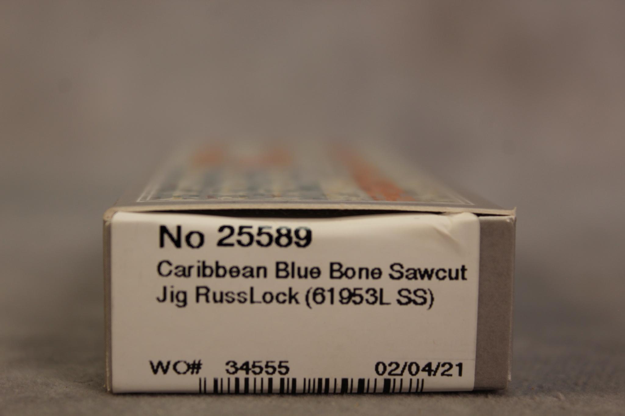 2021 CASE RUSSLOCK CARIB. BLUE  SAWCUT JIG 61953L SS