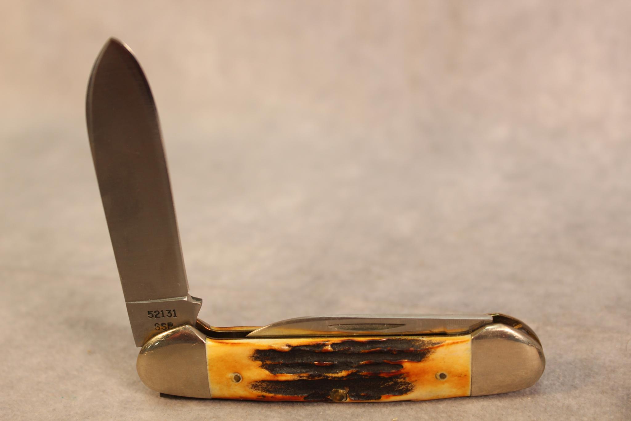 1977 CASE BLUE SCROLL STAG CANOE 52131