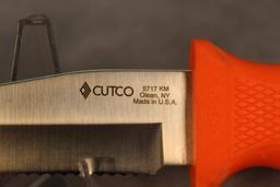 CUTCO MOD. 5717 ORANGE HUNTING WITH GUT HOOK AND STRAIGHT EDGE