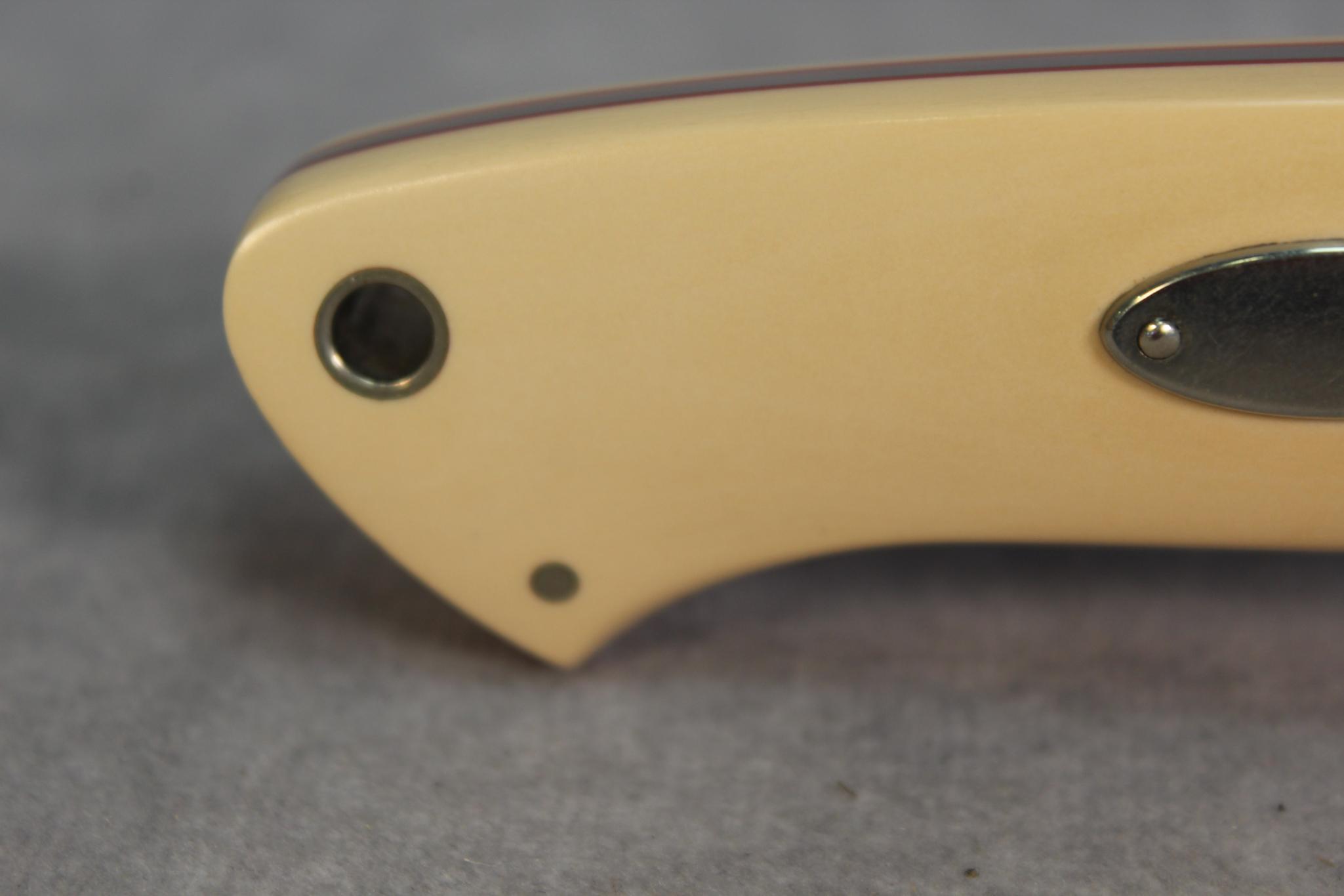 HANK KUBAIKO  DROP POINT HUNTER CUSTOM IVORY PAPER MICARTA HANDLES