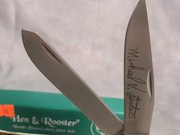 HEN AND ROOSTER 312-5MP MICHAEL PRATER CUSTOM KNIFE W/COA