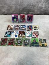 (17) GU Football Cards- Aaron Rodgers, Trey Lance, Harris, Jeudy & Others