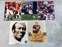 Kellen Winslow, Ernie Stautner, John Mackney, Bobby Bell & Mel Renfro Signed Photos