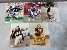 Andre Reed, Ernie Stautner, Joe Perry, Bobby Mitchell & Charlie Joiner Signed Photos