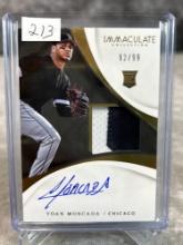 Yoan Moncada #92/99 RC patch Auto 2017 Immaculate #102