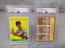 Rocky Colavito PSA 5 lot 1958 #368 & 1962 #314