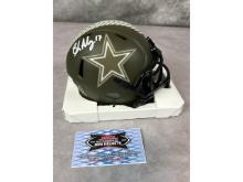 Brandon Aubrey signed Dallas Cowboys mini helmet Beckett cert