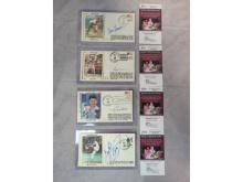 Tom Seaver, Bobby Doerr,Carew, Gaylord Perry signed postcards, JSA