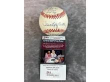 Steve Lefty Carlton signed stat baseball, CY Young, JSA